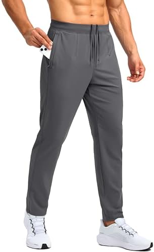 Men's golf workout pants, zip pockets, ink grey