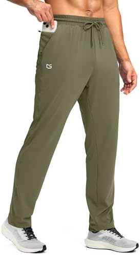Men's gym sweatpants with pockets, grey eucalyptus