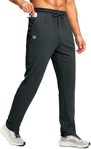 Men's gym sweatpants with pockets, grey