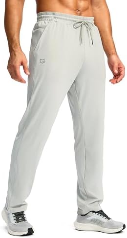 Men's gym sweatpants with pockets, silver drop