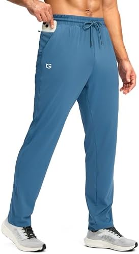 Men's gym sweatpants with pockets, slate blue
