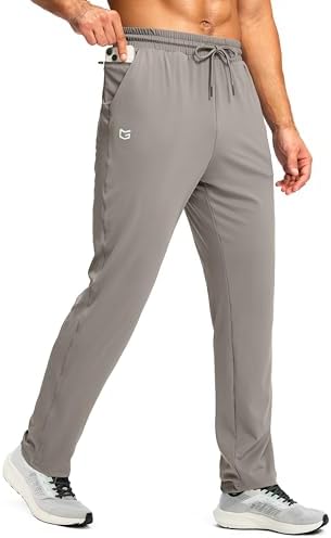 Men's gym sweatpants with pockets, taupe