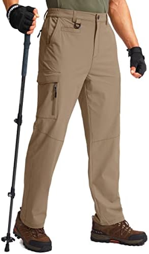 Men's hiking cargo pants, dark khaki