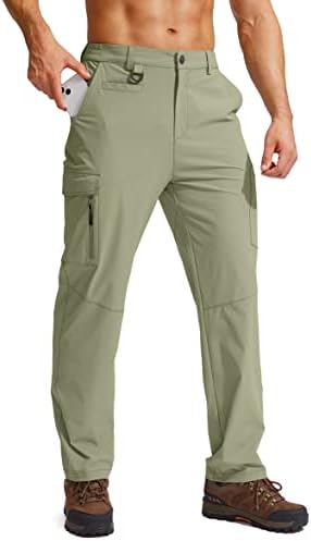 Men's hiking cargo pants, light green
