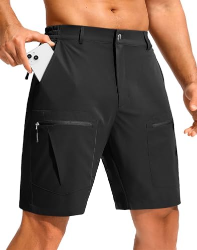 Men's hiking cargo shorts, black