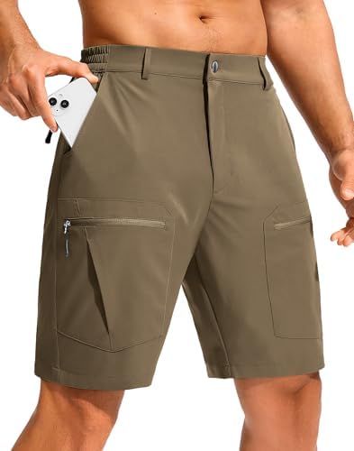 Men's hiking cargo shorts, dark khaki