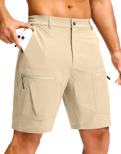 Men's hiking cargo shorts, khaki