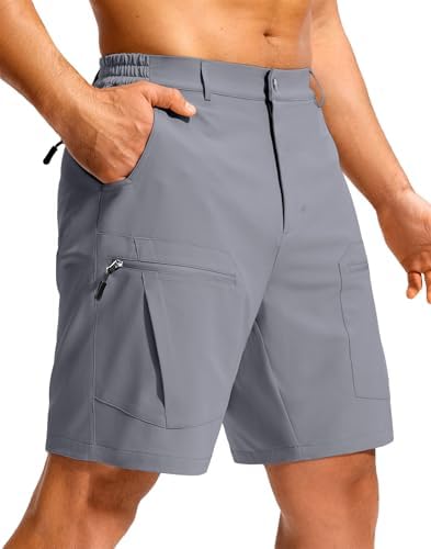 Men's hiking cargo shorts, light grey