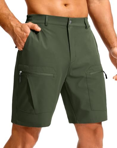 Men's hiking cargo shorts, olive