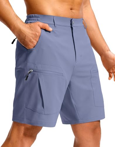 Men's hiking cargo shorts, slate blue