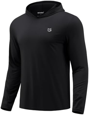 Men's lightweight athletic hoodie, black