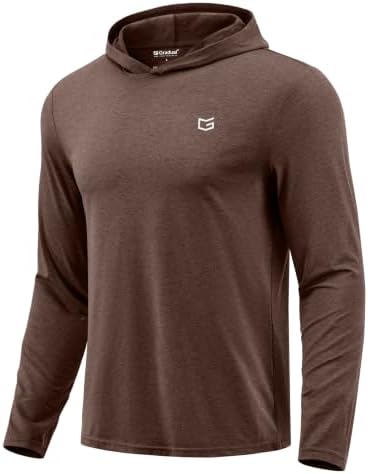 Men's lightweight athletic hoodie, brown heather