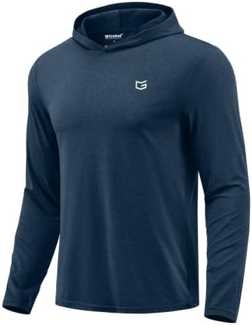 Men's lightweight athletic hoodie, cobalt blue heather