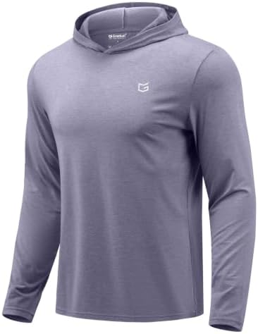 Men's lightweight athletic hoodie, purple grayish heather