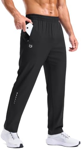 Men's lightweight athletic pants, black