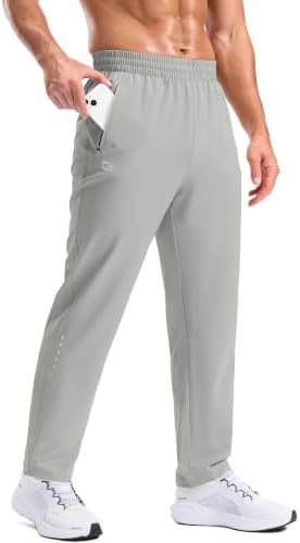 Men's lightweight athletic pants, bright grey