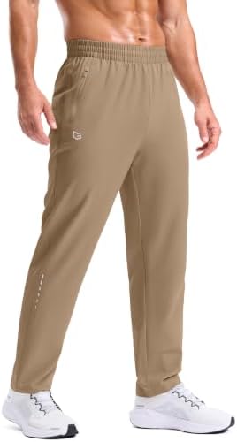 Men's lightweight athletic pants, dark khaki