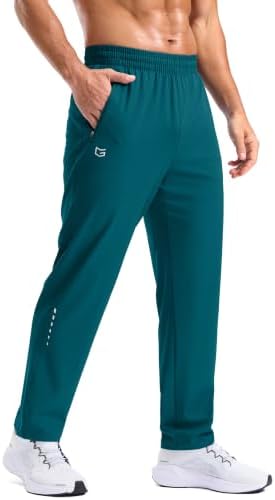 Men's lightweight athletic pants, green indigo