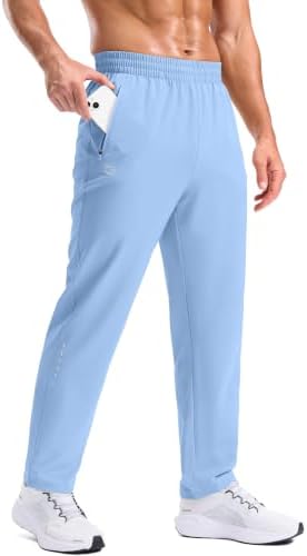 Men's lightweight athletic pants, light blue