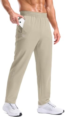 Men's lightweight athletic pants, light khaki