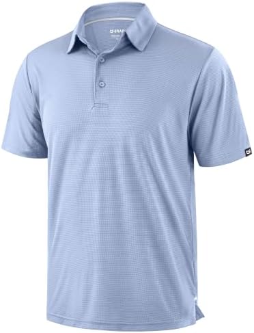 Men's lightweight collared golf polo, light blue