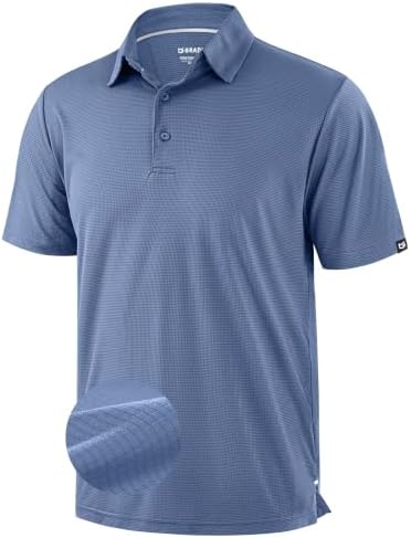 Men's lightweight collared golf polo, slate blue