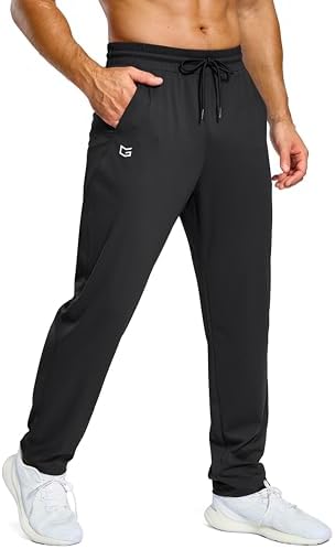 Men's lightweight track pants, black