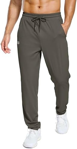 Men's lightweight track pants, grayish brown