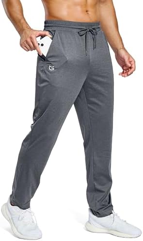 Men's lightweight track pants, heathered graphite grey