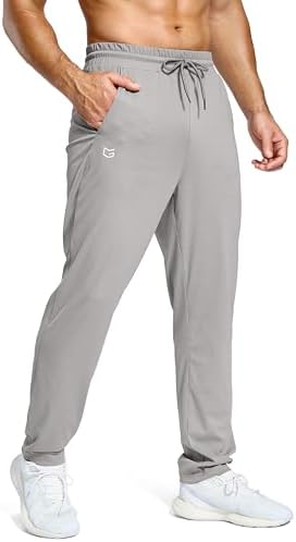 Men's lightweight track pants, light grey
