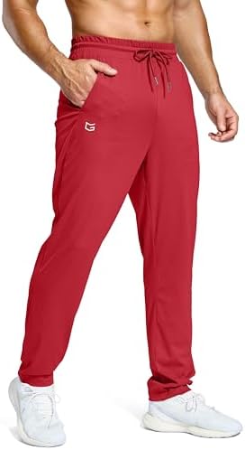 Men's lightweight track pants, power red