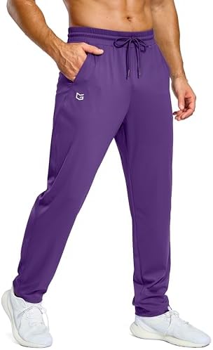 Men's lightweight track pants, purple
