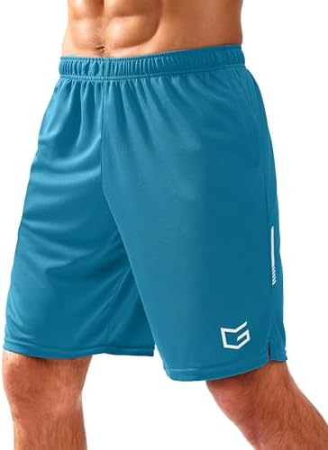 Men's mesh gym shorts, three inseams, vivid blue