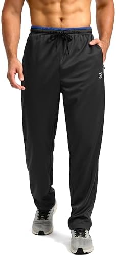 Men's mesh lightweight sweatpants, 01-black