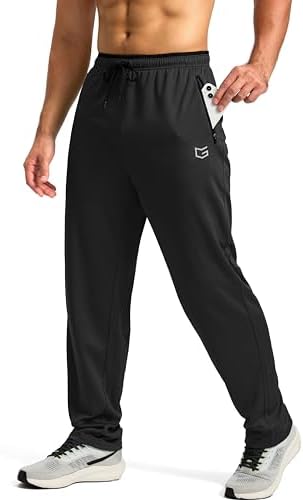 Men's mesh lightweight sweatpants, 02-black