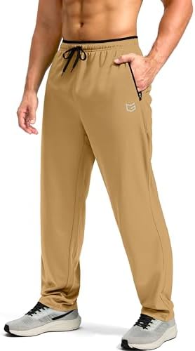 Men's mesh lightweight sweatpants, 02-khaki