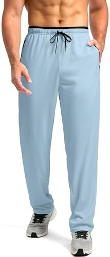 Men's mesh lightweight sweatpants, 02-light blue