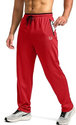 Men's mesh lightweight sweatpants, 02-red
