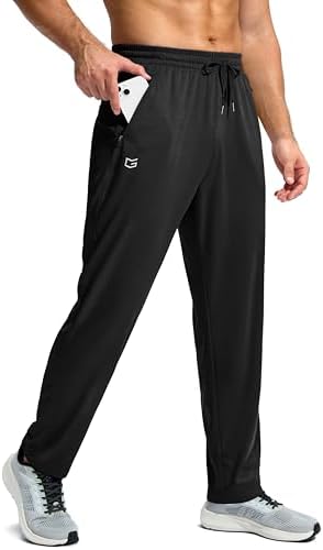 Men's mesh lightweight sweatpants, black