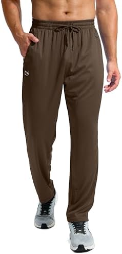 Men's mesh lightweight sweatpants, brown