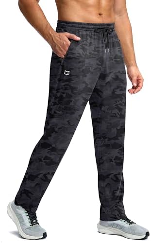 Men's mesh lightweight sweatpants, camo black