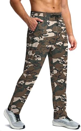 Men's mesh lightweight sweatpants, green camo