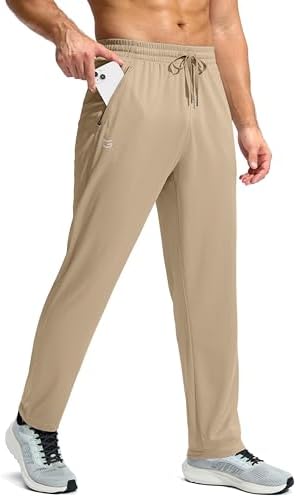 Men's mesh lightweight sweatpants, khaki