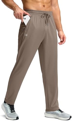 Men's mesh lightweight sweatpants, light brown