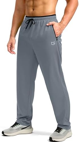 Men's mesh lightweight sweatpants, light slate grey