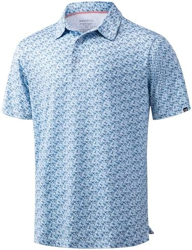 Men's micro print golf polo, floral