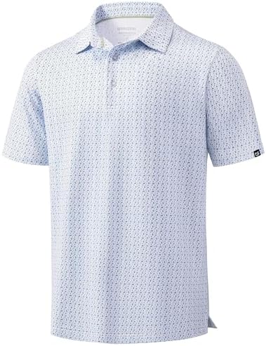 Men's micro print golf polo, golf pattern