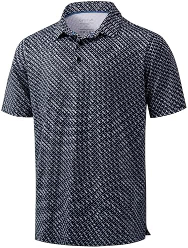 Men's micro print golf polo, mini rocket