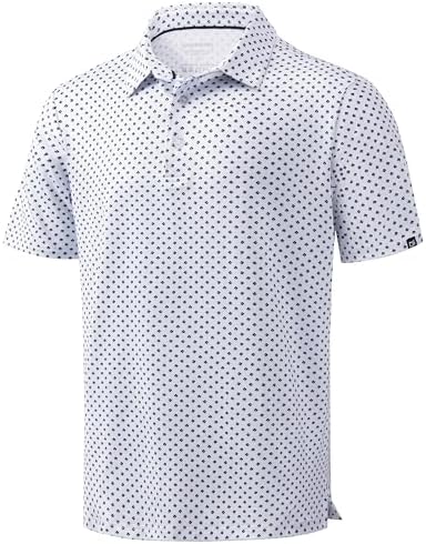 Men's micro print golf polo, swirl