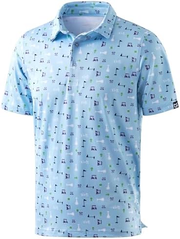 Men's printed golf polo, golf collection